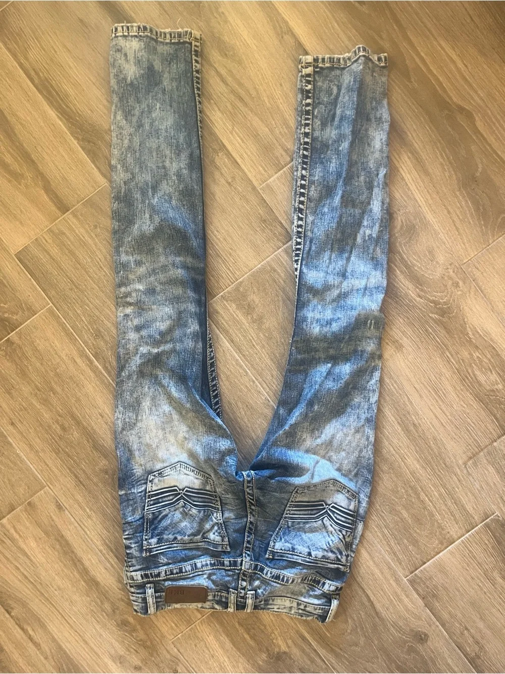 BKE Men's Light Blue Distressed Skinny Jeans